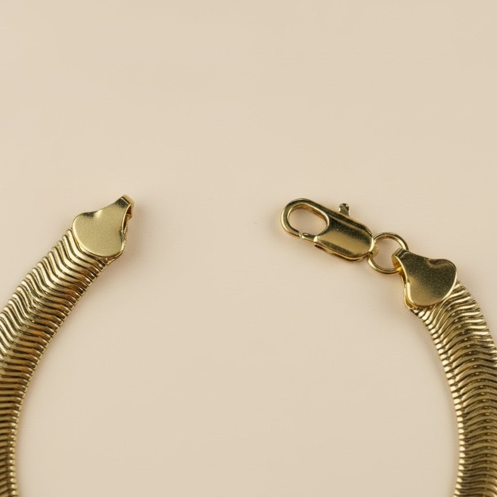 ✨ 18k Gold Filled Snake Chain Bracelet — 8mm of Fluid Gold. The Most Luxurious Drape at the Wrist.