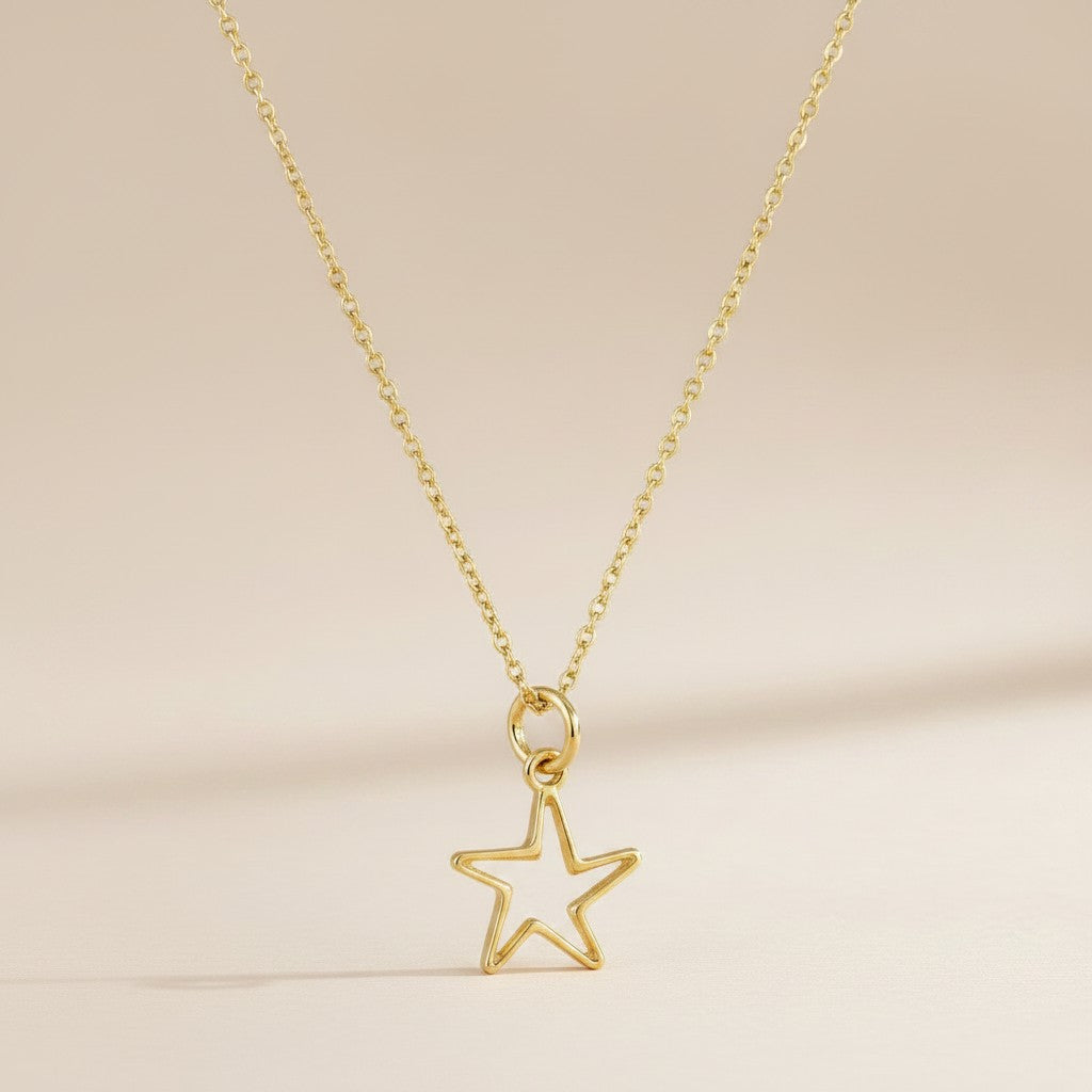 ⭐ 18k Gold Filled Estella Star Necklace — Italian Design. Celestial Beauty. Worn Every Day.