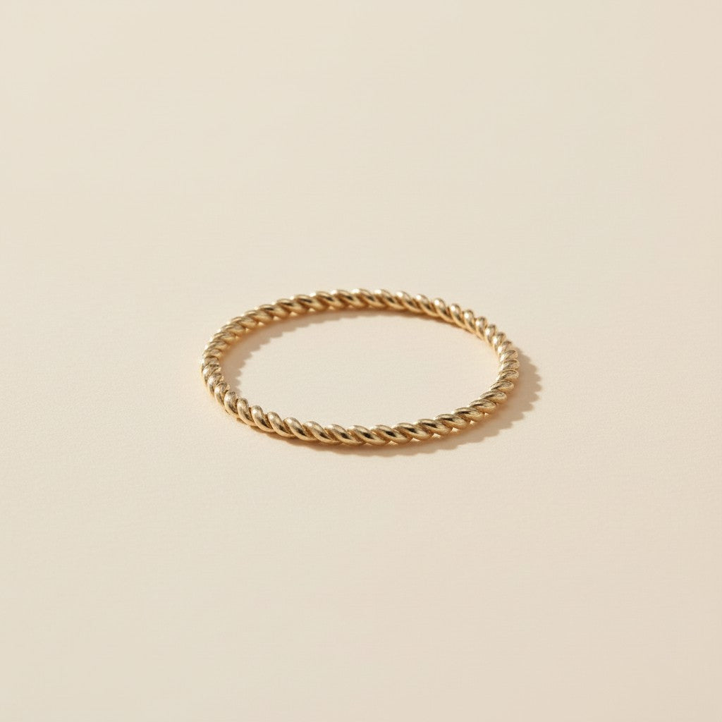 Twisted Stackable Ring - Dainty Stacking Ring for Women | 1mm