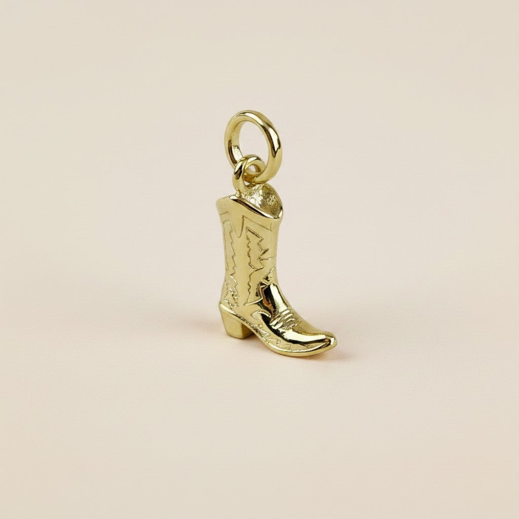 18k Gold Filled Western Boot Charm — The Icon of Country Style, Now in Gold