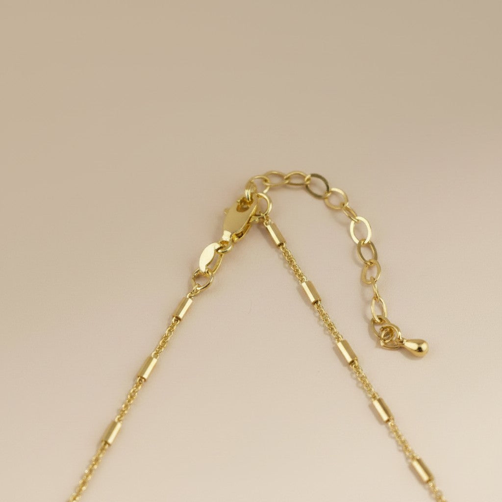18k Gold Filled Mini Tube Chain Necklace