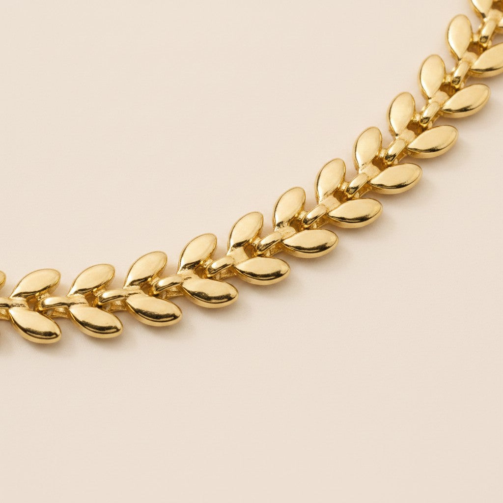 18k Gold Filled Leaf Choker Necklace | Layer-Ready Everyday Style