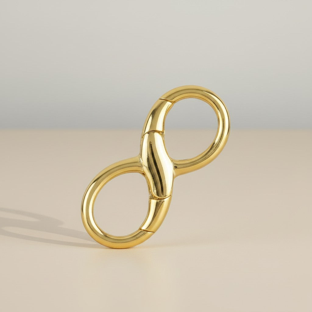 18k Gold Filled Double Claw Carabiner Clasp 24mm — The Most Secure Finish for Your Best Work