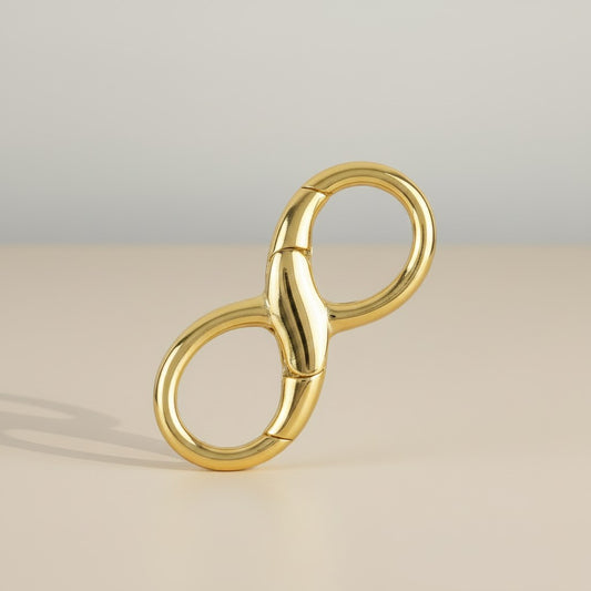 18k Gold Filled Double Claw Carabiner Clasp 24mm — The Most Secure Finish for Your Best Work