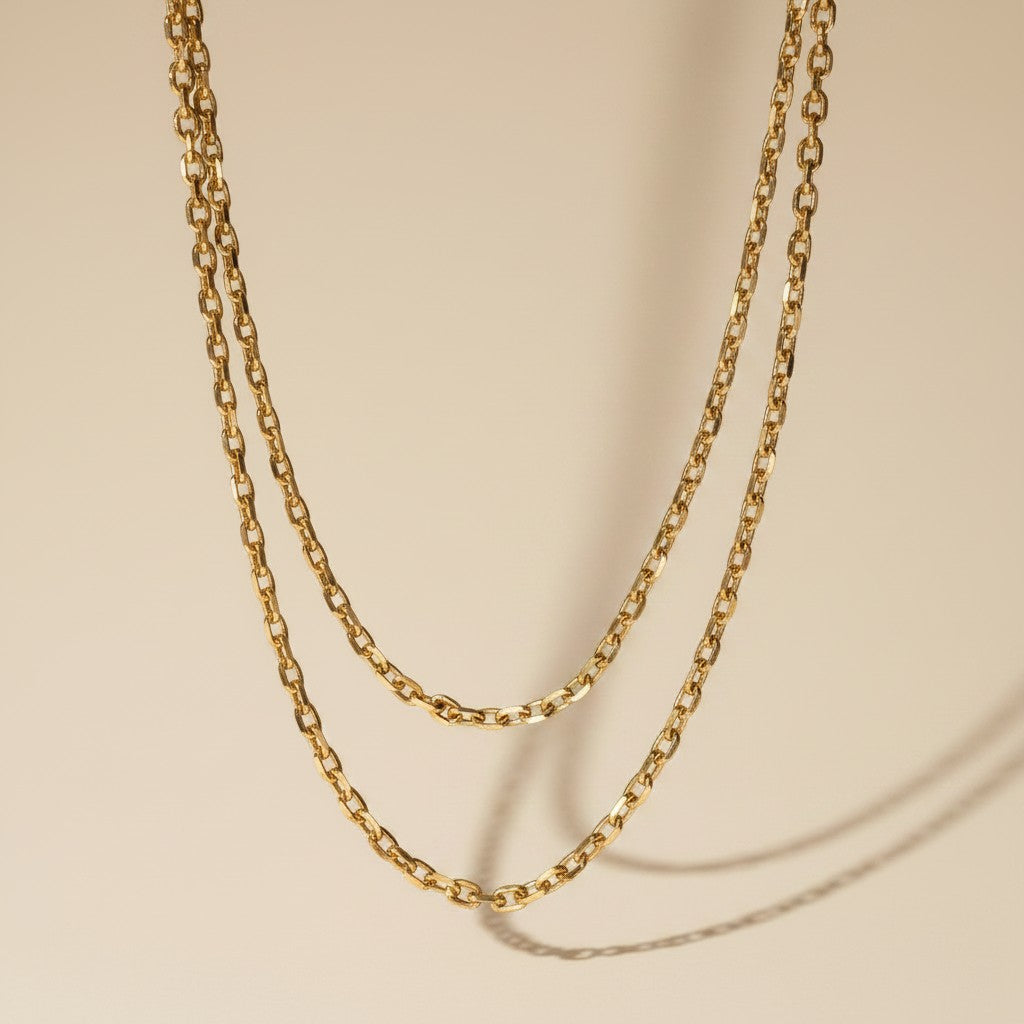 18k Gold Filled 4.5mm Link Chain Necklace | Bold Everyday Essential