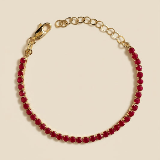 💗 18k Gold Filled Fuchsia CZ Tennis Bracelet — The Boldest Wrist. The Most Joyful Sparkle.