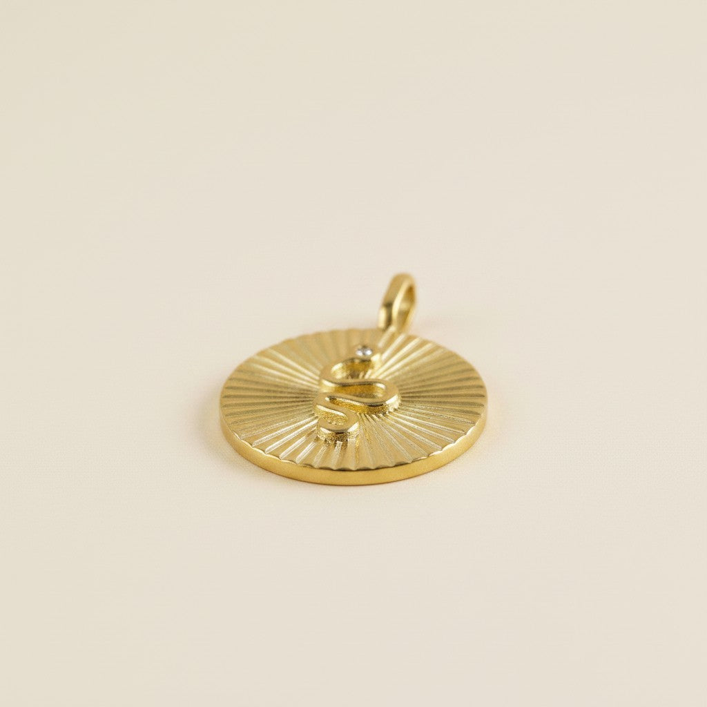 🐍 18k Gold Filled Serpent Sunburst Pendant — Ancient Symbol. Solar Power. One Glittering Eye.