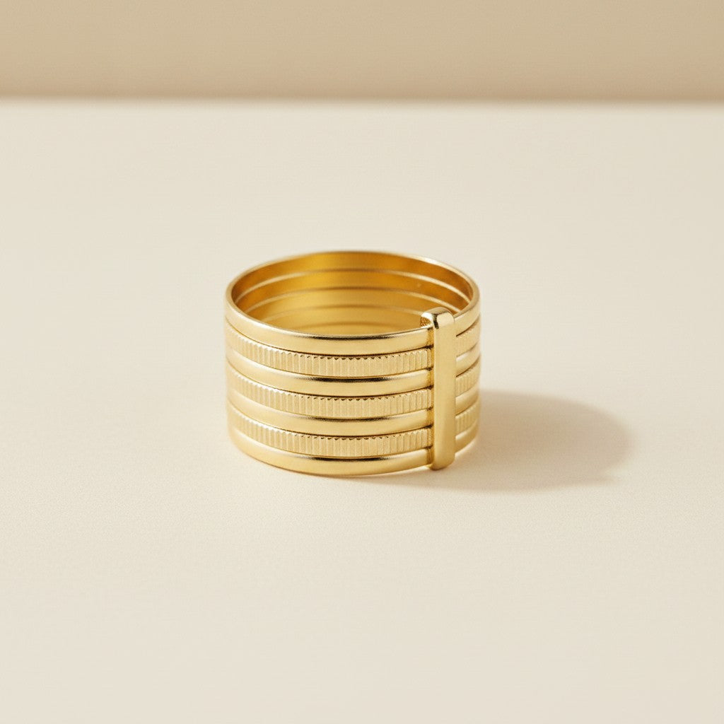 18k Gold Filled Seven Rings Wholesale Jewelry Supplies