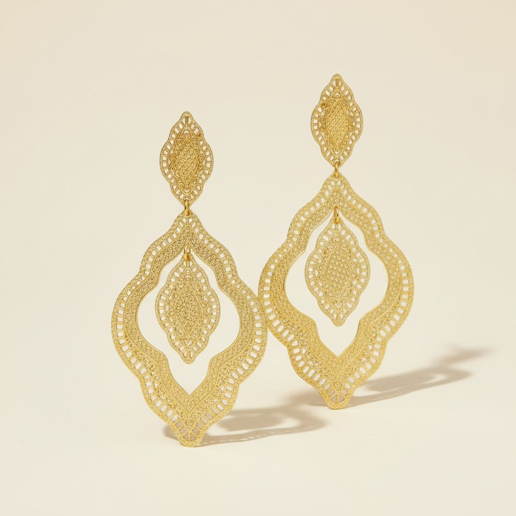 Hollowed Indian Earrings