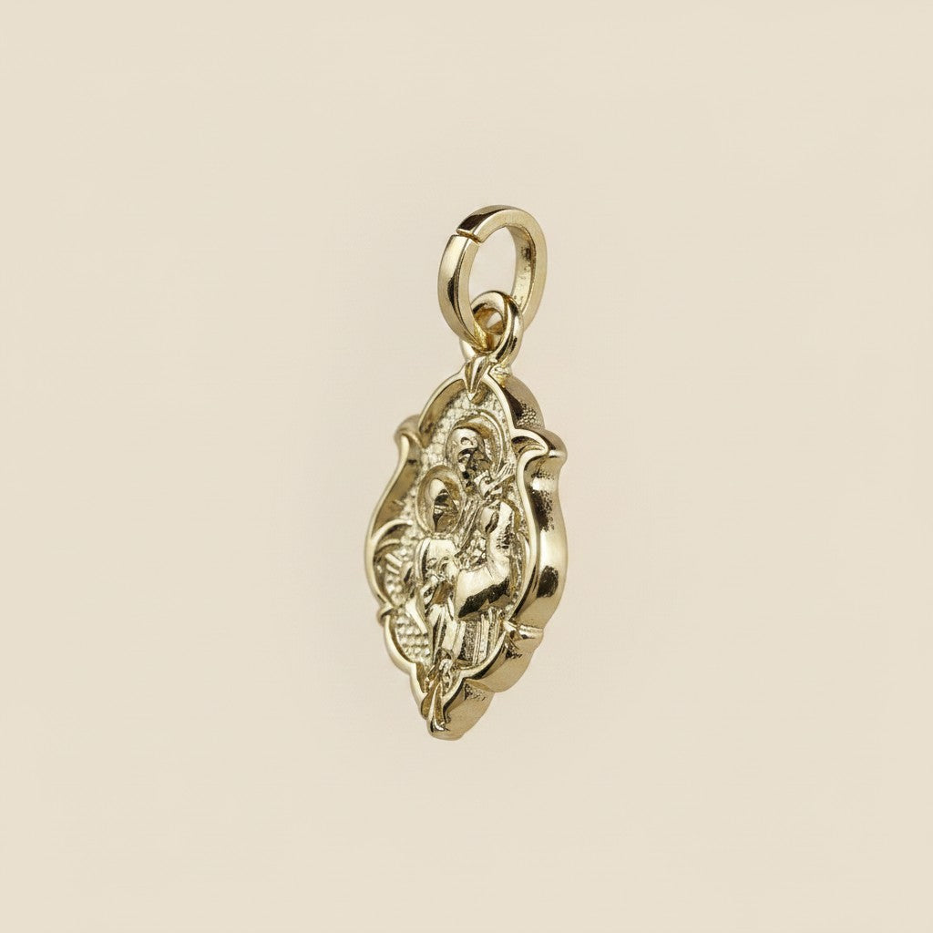 18k Gold Filled Saint Christopher Charm | Vintage Style, Patron of Travelers
