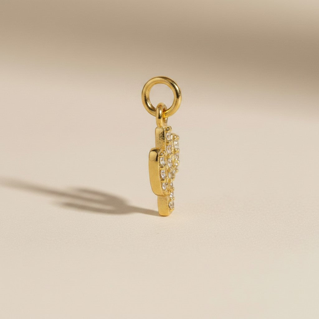 18k Gold Filled CZ Cactus Charm — Desert Soul, Golden Sparkle, Endlessly Cool