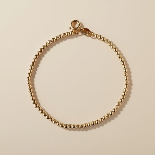 Beaded Bracelet for Women - 2.5mm Ball Bead Chain Bracelet