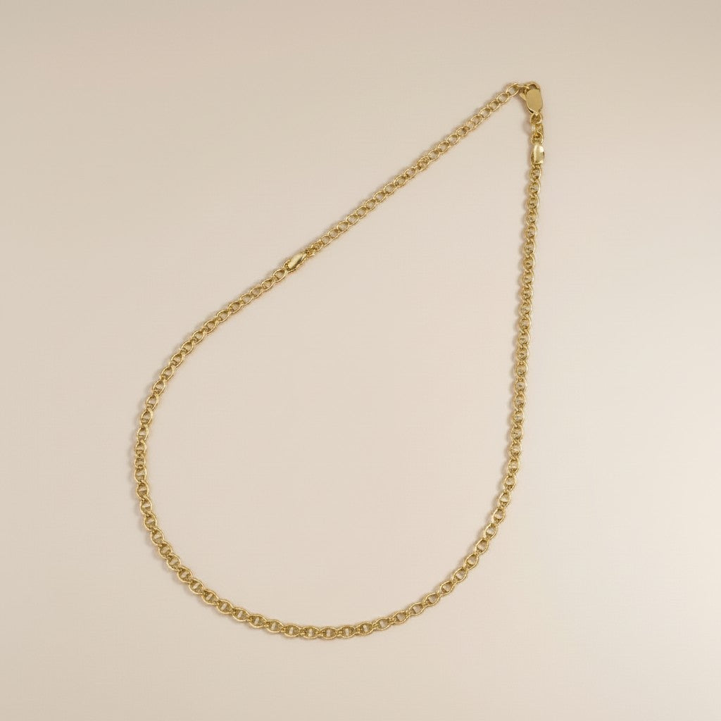 Mariner Chain Necklace - Detailed Fancy Link Chain for Women