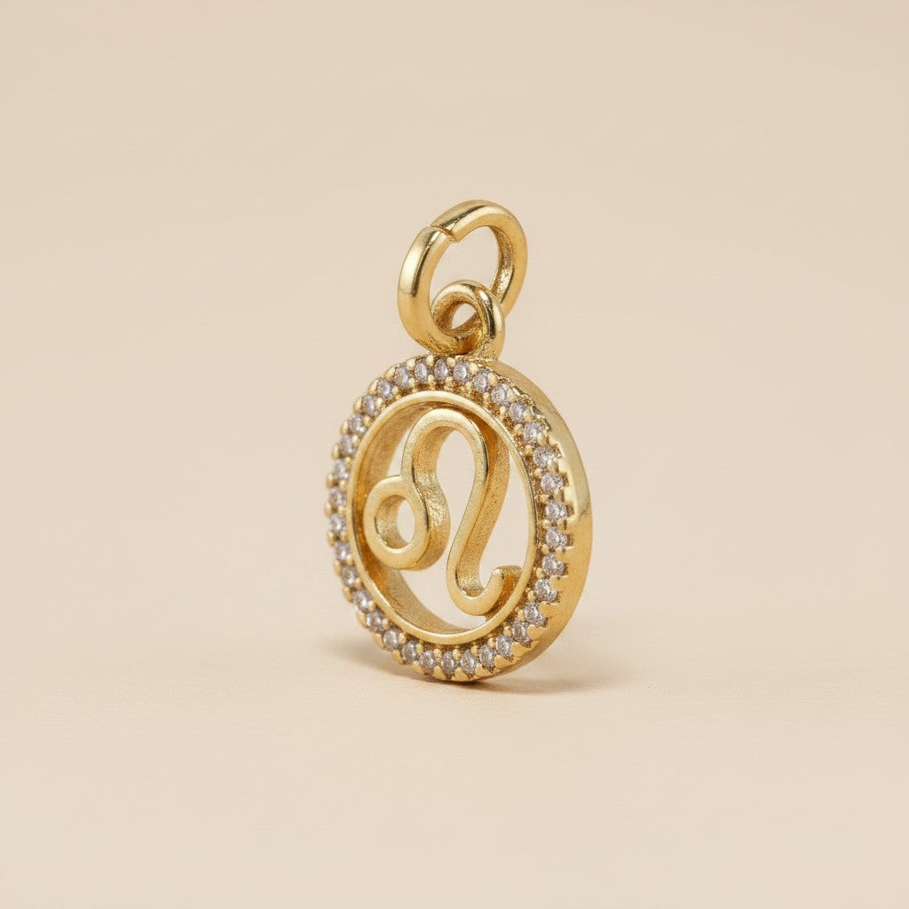 18k Gold Filled Mini Leo Zodiac Pendant
