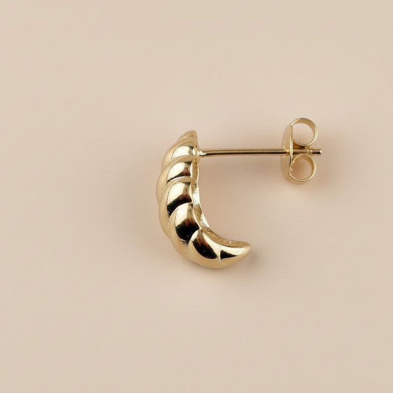 18k Gold Filled Croissant Stud Earrings