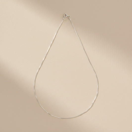 Sterling Silver Box Chain Necklace — The Chain That Disappears. And Makes Your Pendant Everything.