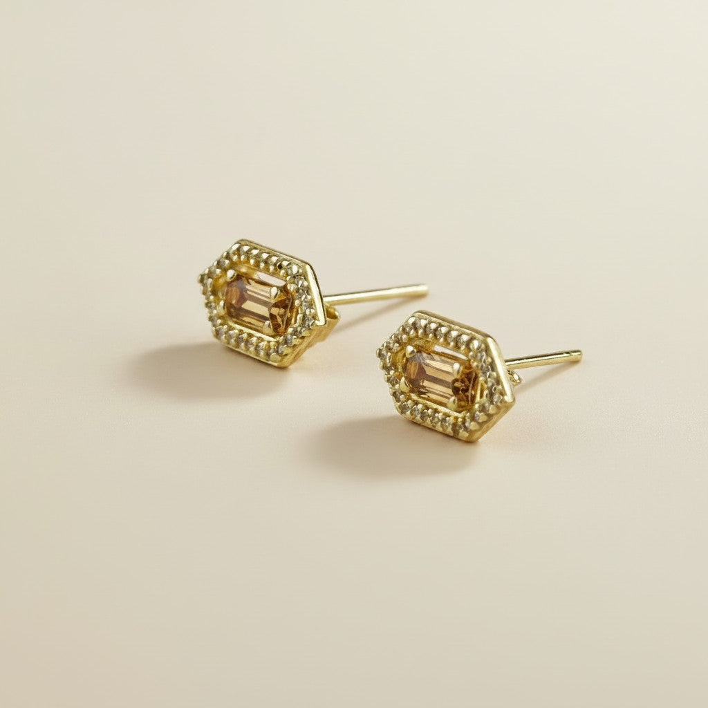 💎 18k Gold Vermeil Birthstone Baguette Earrings — Your Month on Both Ears, Every Day