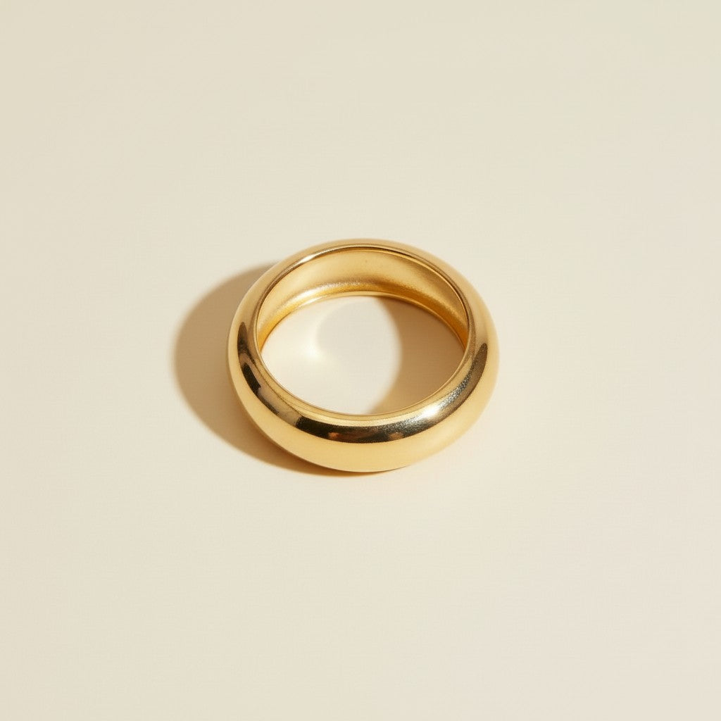 Chunky Statement Ring for Women - Hypoallergenic Waterproof Band Ring