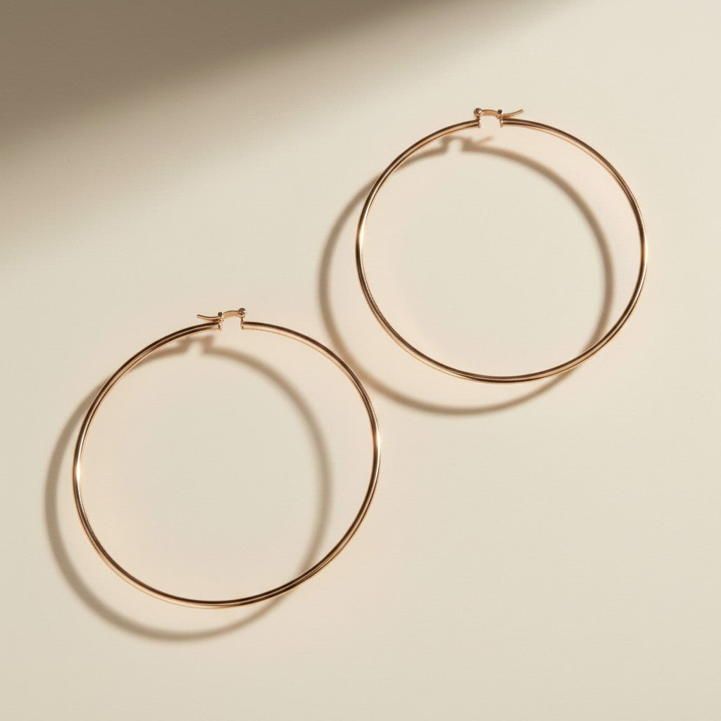 18k Gold Filled Oversized Selena-Inspired Hoop Earrings | A Must-Have Icon