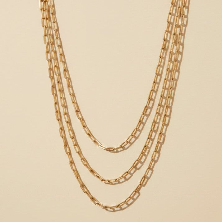 ✨ 18k Gold Filled Paperclip Link Chain Necklace — The Chain That Works With Everything. In Four Lengths.