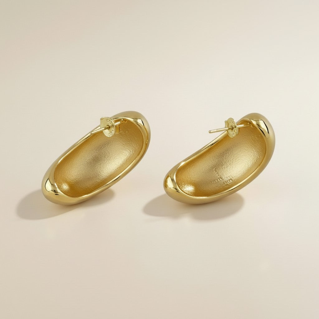 18k Gold Filled Dome Earrings