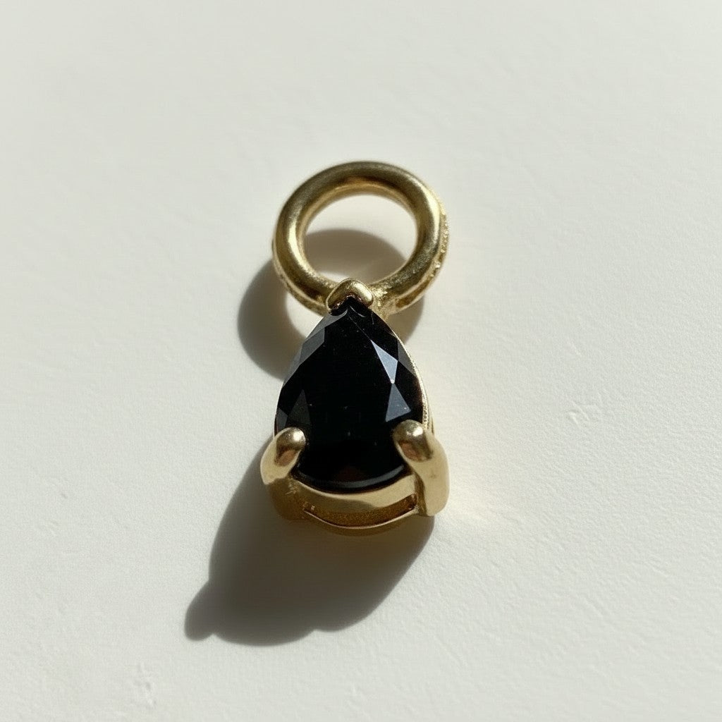 18k Gold Filled Mini Drop Earring Charm | Subtle Sophistication for Your Hoop