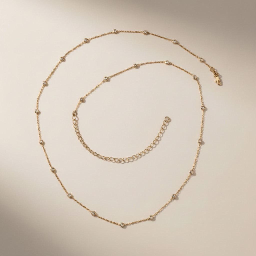 CZ Belly Chain - Sparkling Body Chain Jewelry for Women
