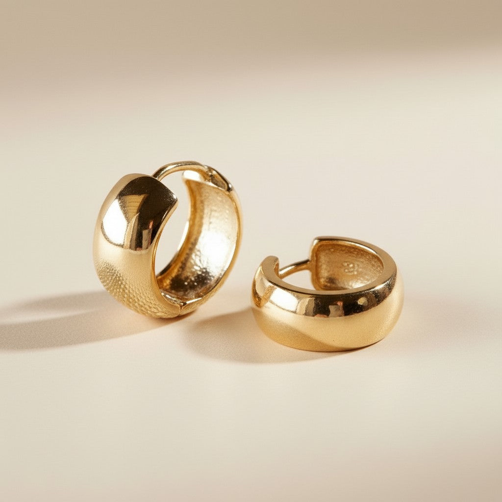 Chunky Hoop Earrings - Waterproof Statement Earrings for Women