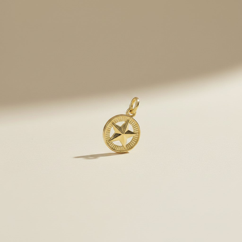⭐ 18k Gold Filled Lone Star Charm — Texas Forever, Worn in Gold