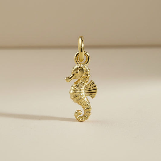 🌊 18k Gold Filled Seahorse Charm — Small Wonder, Big Personality