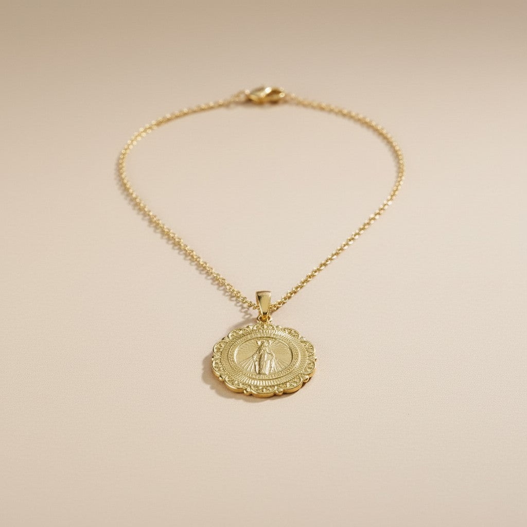 Fleur-de-Lis Miraculous Medal Pendant - Sacred Beauty for Your Daily Journey