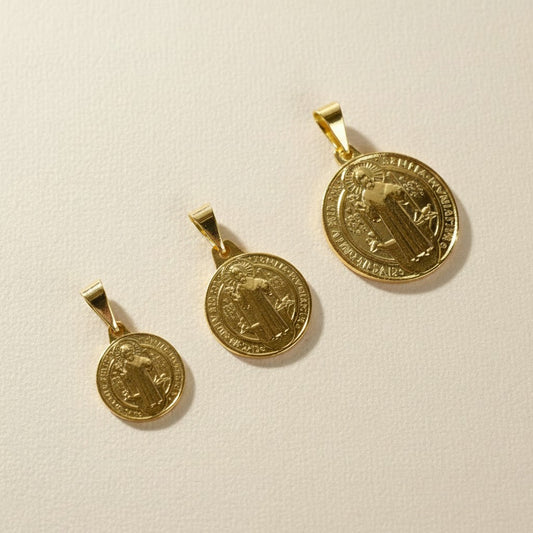 18k Gold Filled Saint Benedict Medal | Symbol of Prayer & Protection