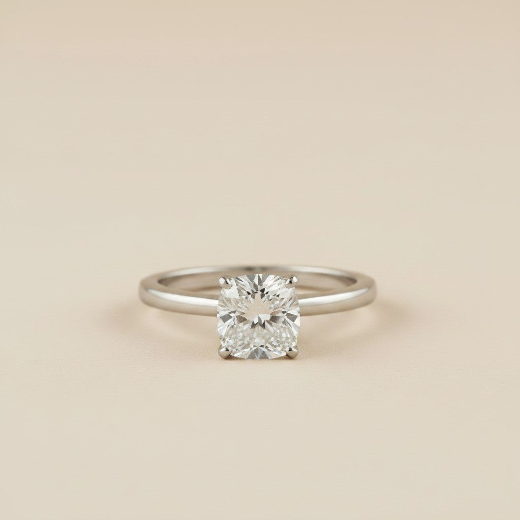 💎 .925 Sterling Silver Six-Prong Moissanite Solitaire Ring — 1.0ct GRA Certified. The Most Classic Setting.