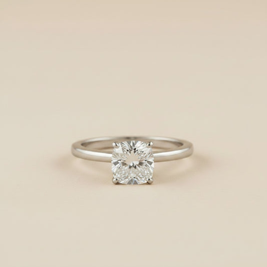 💎 .925 Sterling Silver Six-Prong Moissanite Solitaire Ring — 1.0ct GRA Certified. The Most Classic Setting.