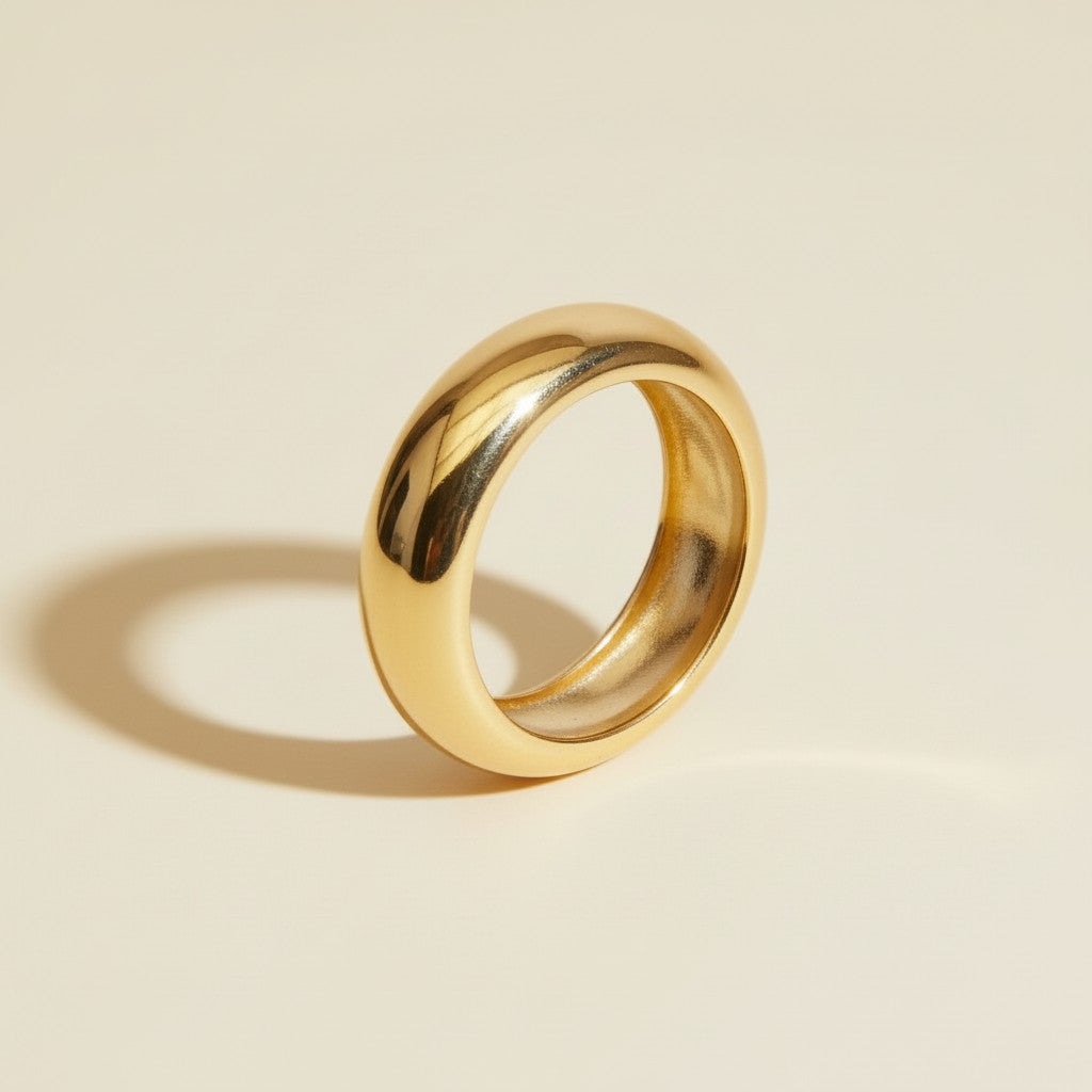 Chunky Statement Ring for Women - Hypoallergenic Waterproof Band Ring