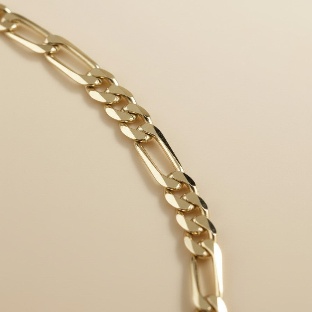 Figaro Chain Bracelet - Classic Women's Gold Bracelet