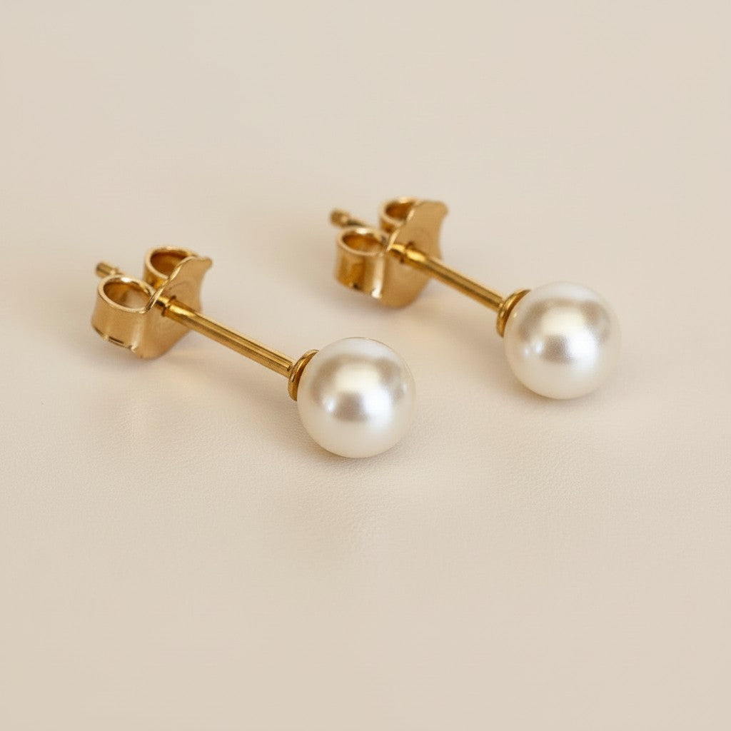 18k Gold Filled Pear Stud Earrings | Classic Detail, Never Miss