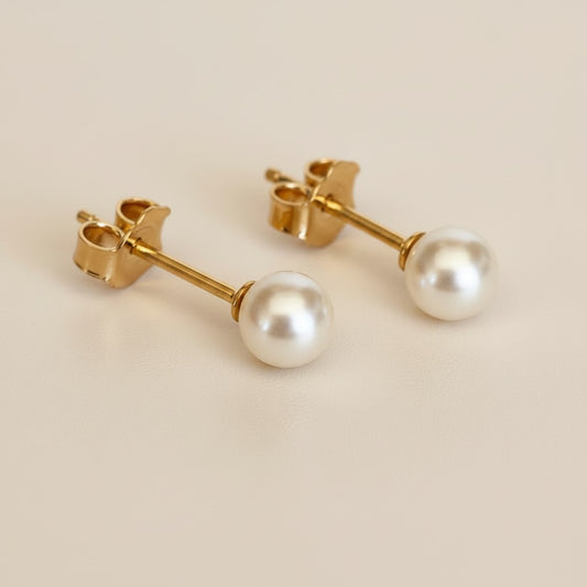 18k Gold Filled Pear Stud Earrings | Classic Detail, Never Miss