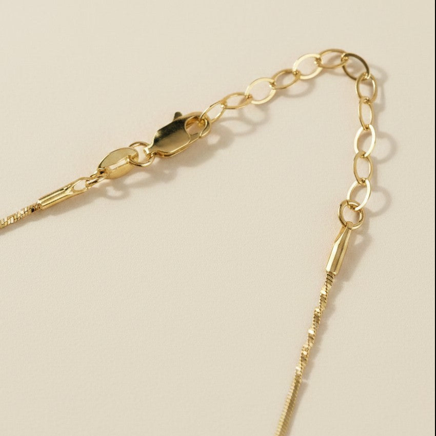 18k Gold Filled Interspersed Twisted Box Chain