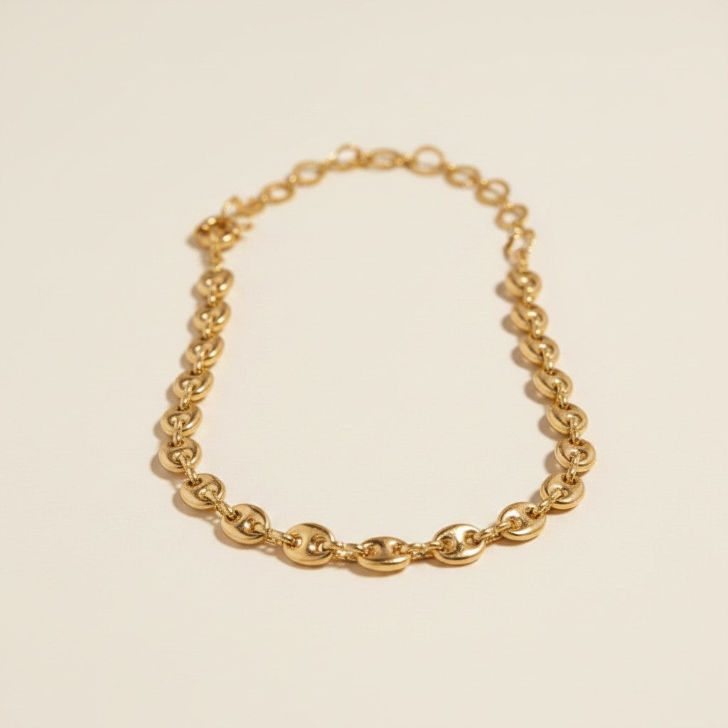 18k Gold Filled Puffy Mariner Choker | Our Best Seller