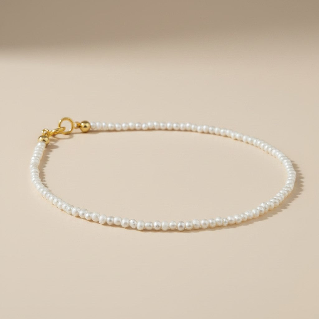 9k Gold Micro Freshwater Pearl Bracelet | Understated Luxury