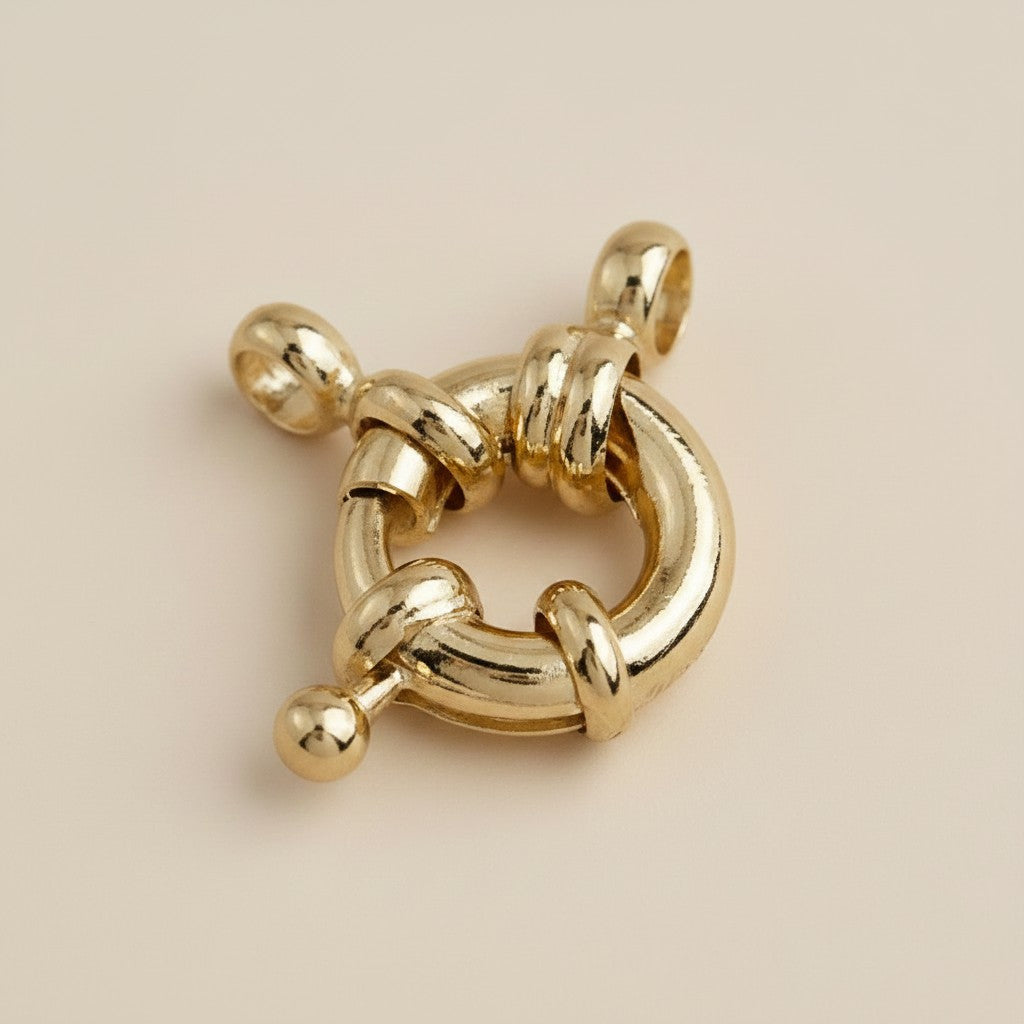 ✨ 18k Gold Filled Spring Ring Clasp — The Finishing Hardware Your Handmade Piece Deserves.