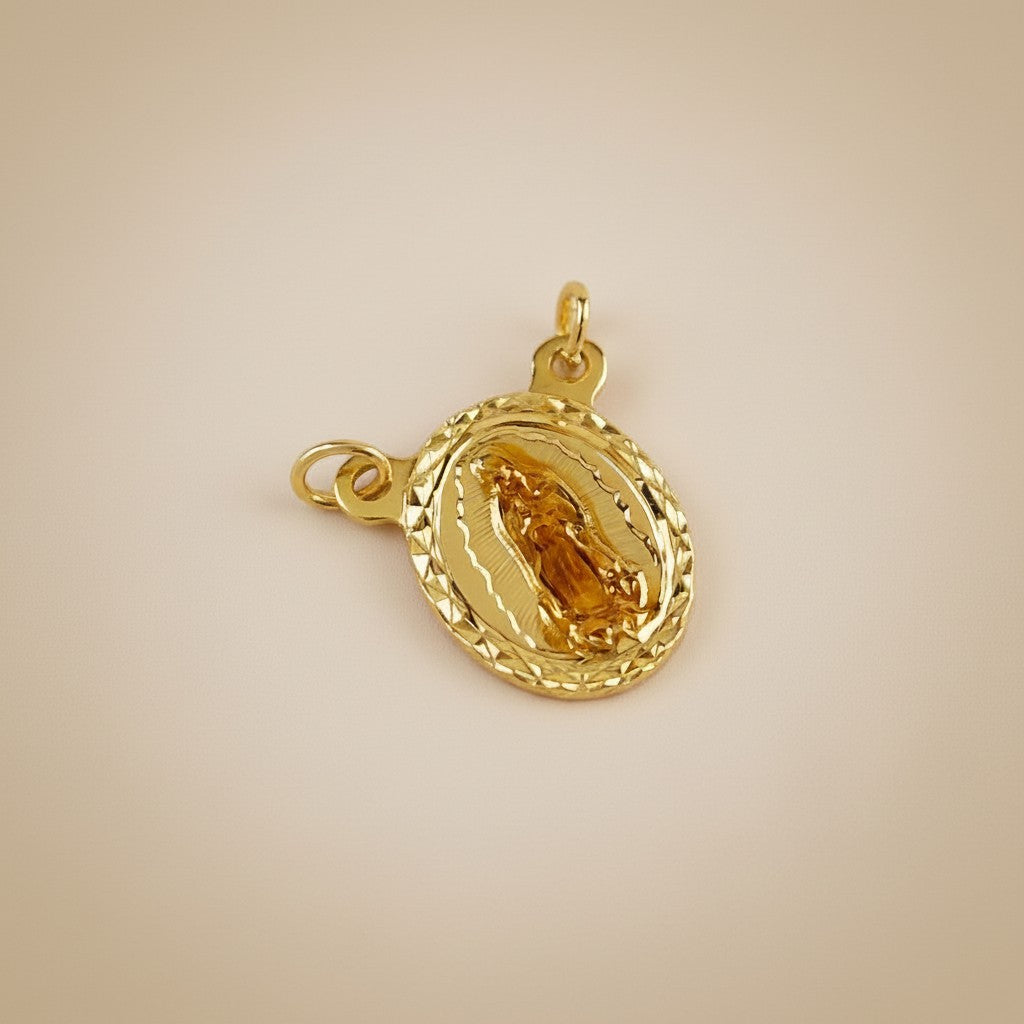 18k Gold Filled Our Lady of Guadalupe Scapular Charm — Faith, Grace & Protection, Worn Always