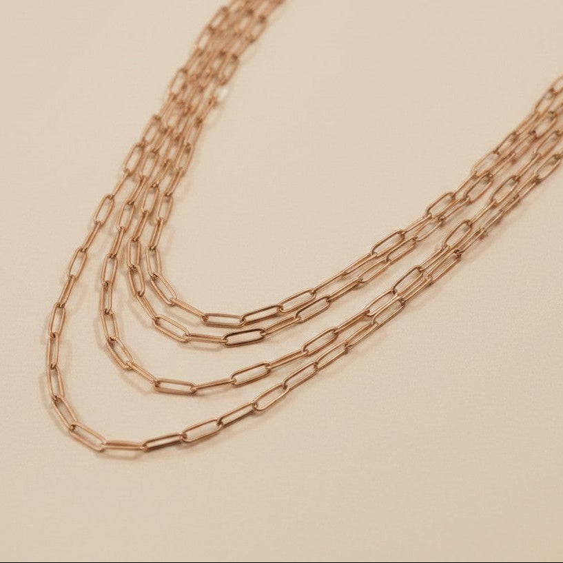 Paperclip Chain Necklace - Classic Link Chain for Women | Premium Layering Jewelry
