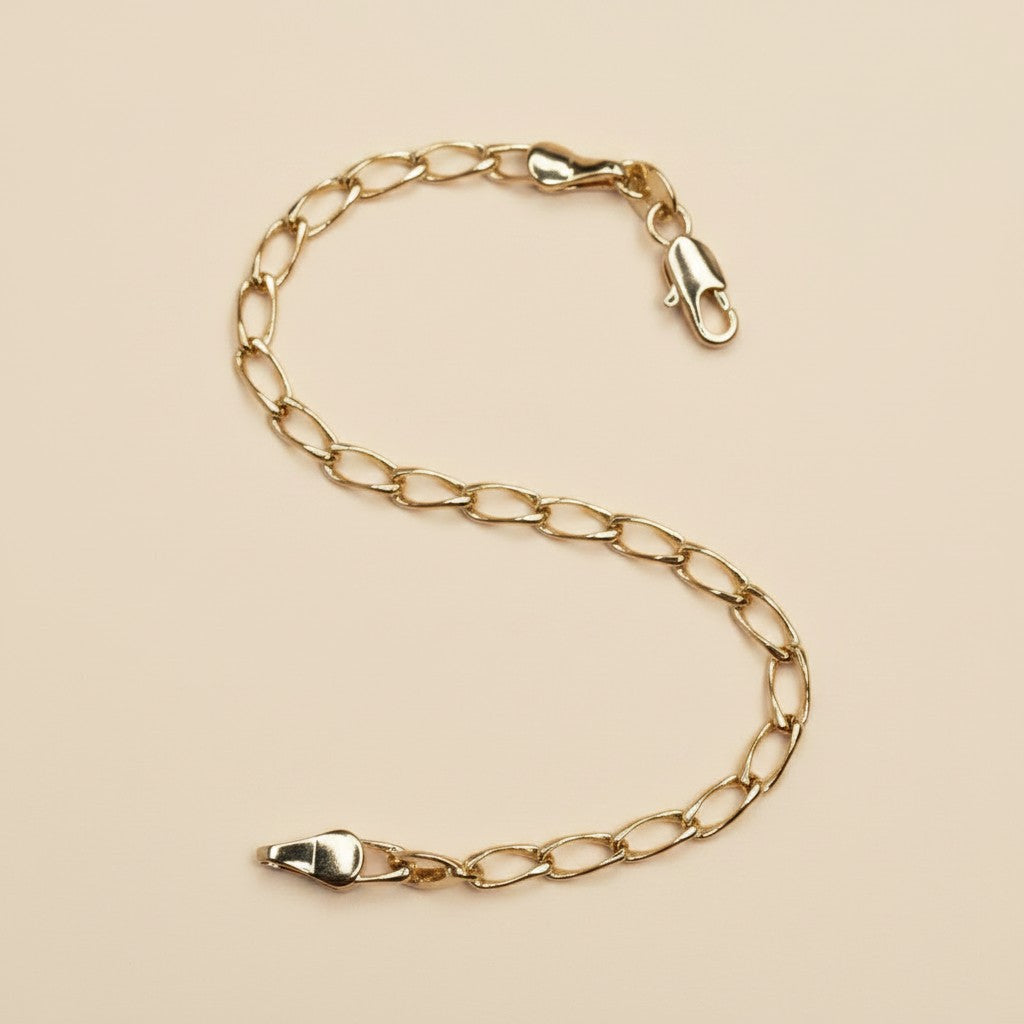 18k Gold Filled Slight Twist Link Bracelet