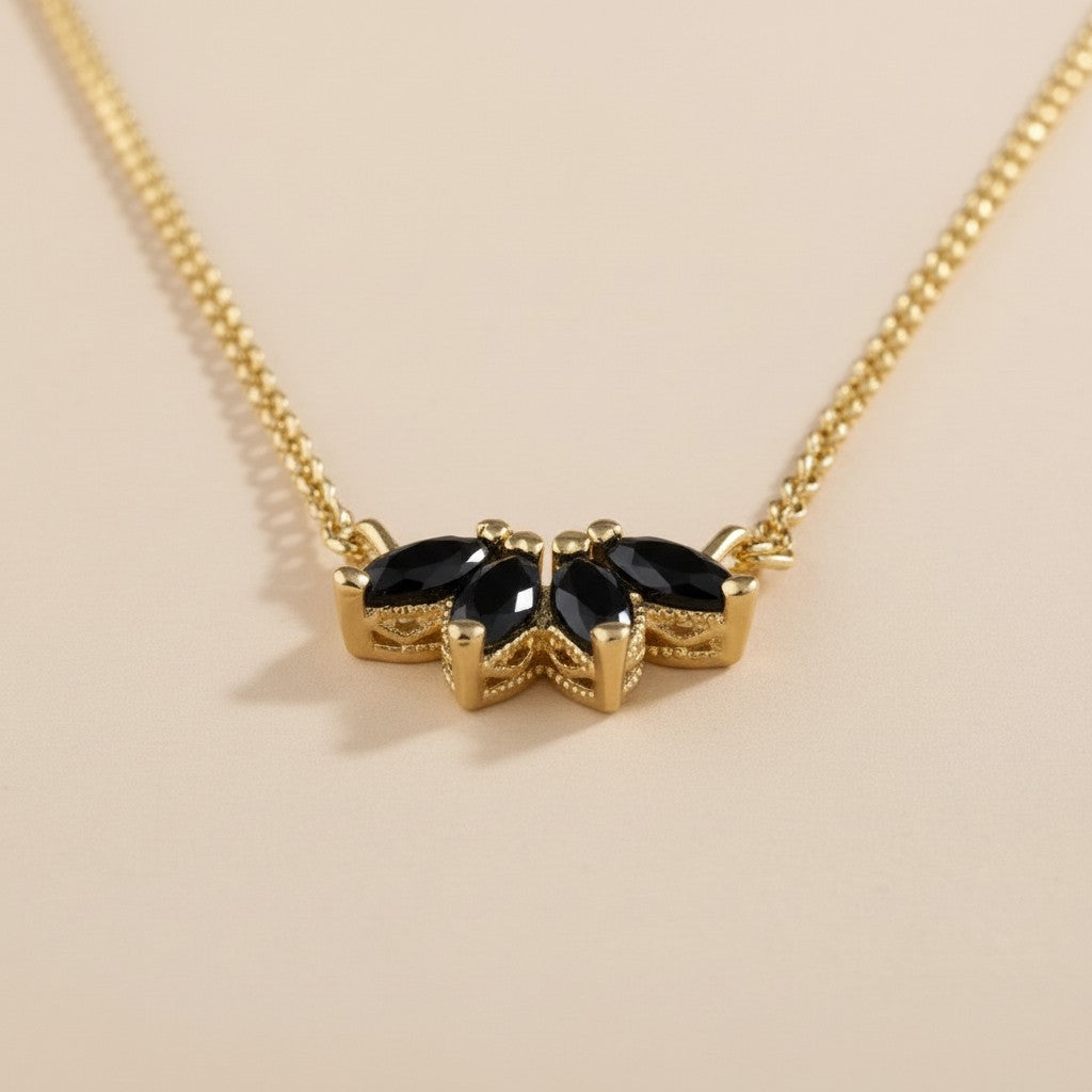 18k Gold Filled CZ Lotus Necklace