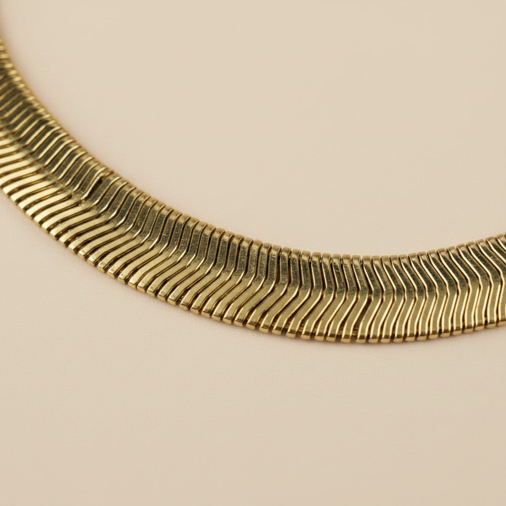 ✨ 18k Gold Filled Snake Chain Bracelet — 8mm of Fluid Gold. The Most Luxurious Drape at the Wrist.