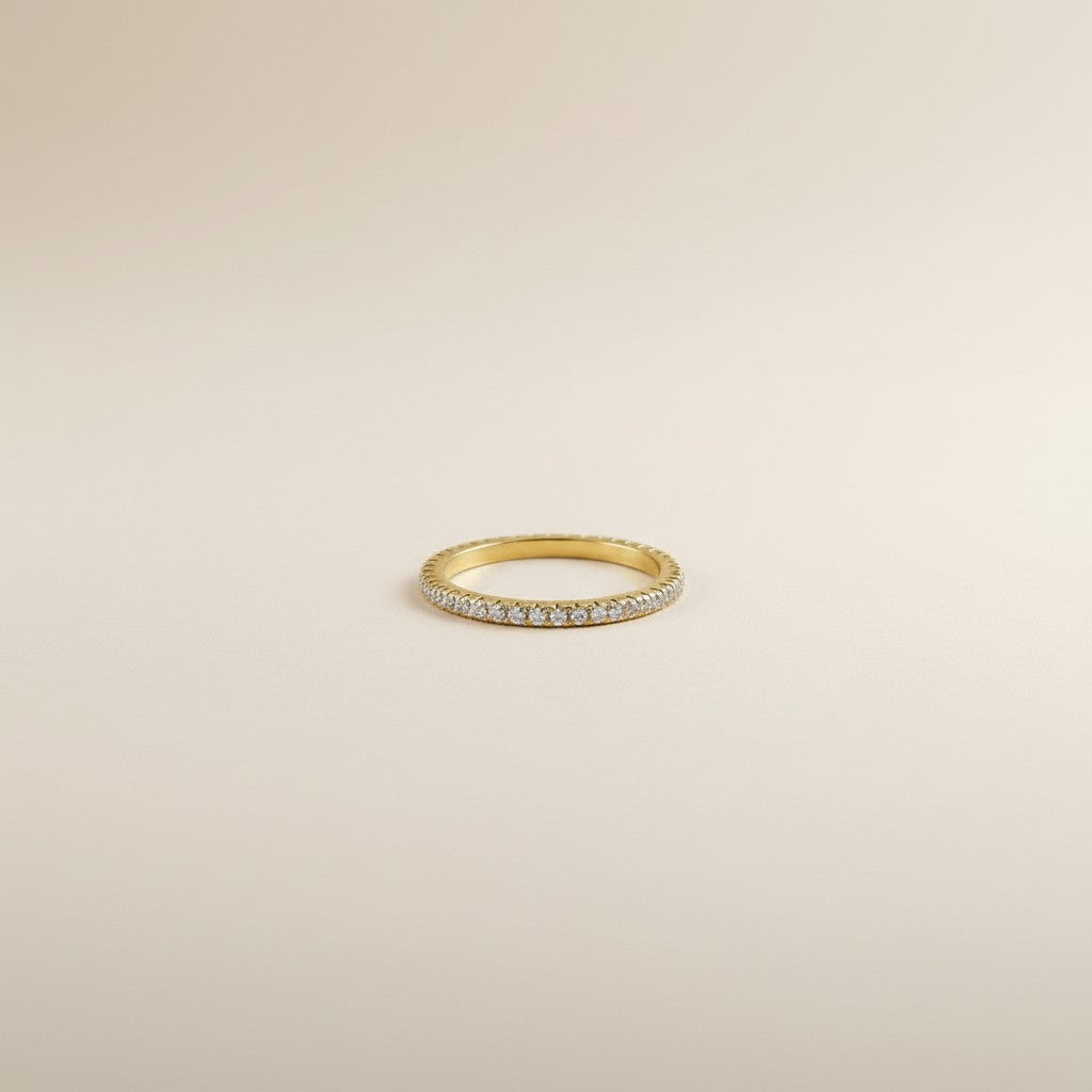 Eternity Ring for Women - Micro CZ Diamond Wedding Band