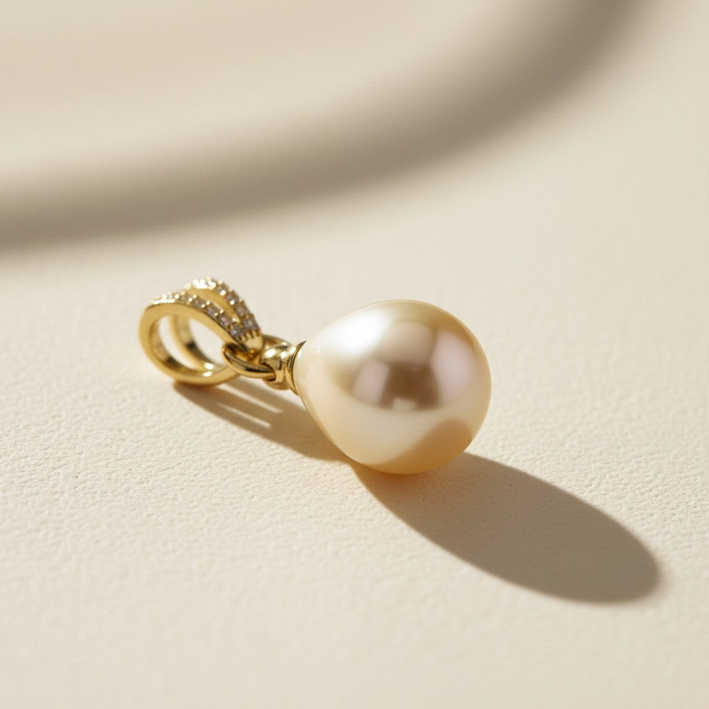 🤍 18k Gold Filled Pearl Drop Charm — The Charm That Makes Everything It Touches More Beautiful