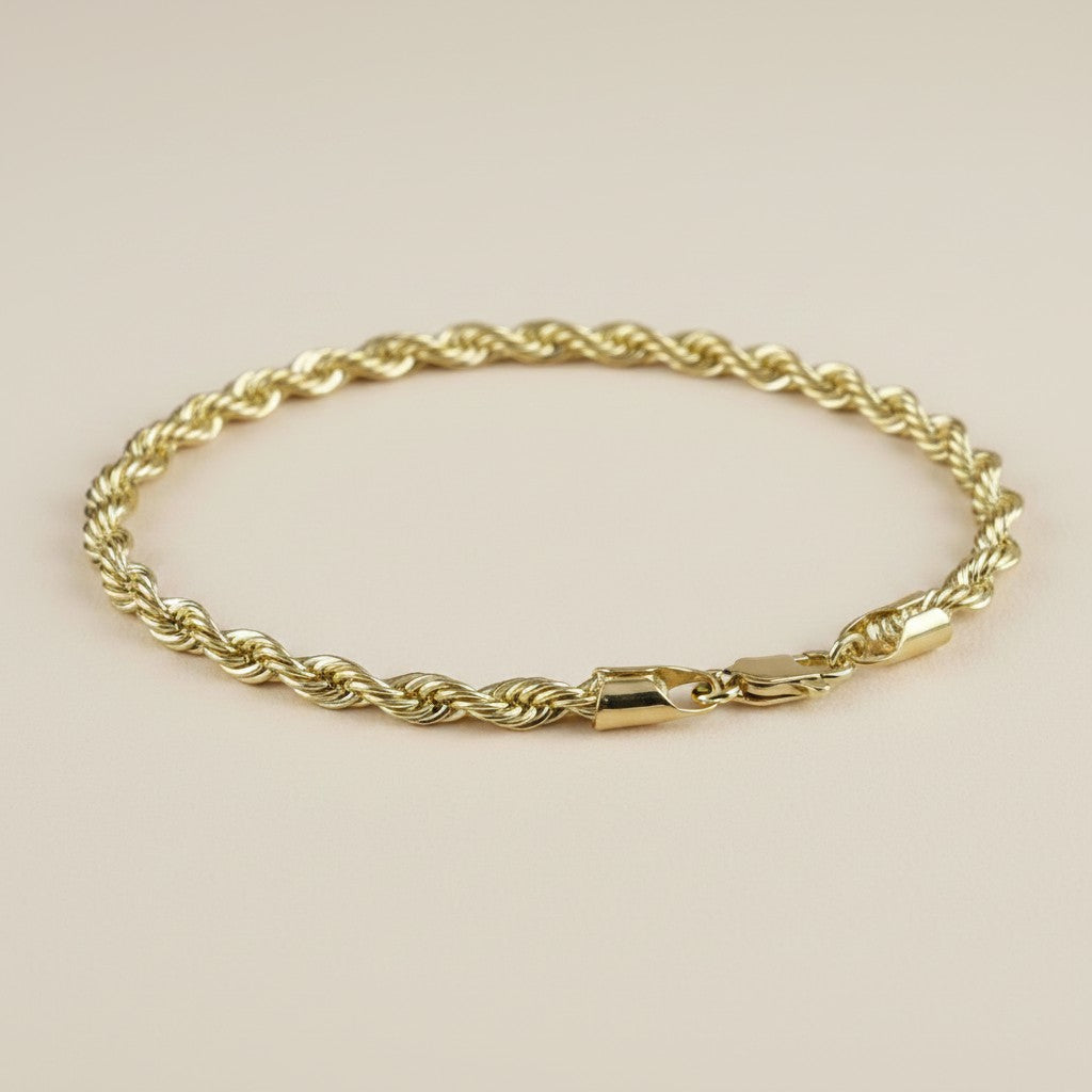 Luxurious 18K Gold Filled Rope Bracelet - Everyday Elegance That Lasts